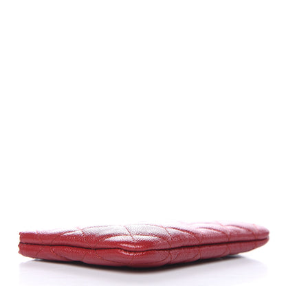 Chanel Caviar Quilted Small Cosmetic Case Dark Red 4 of 8