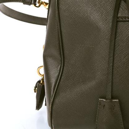Prada Saffiano Lux Bowler Militare 18 of 19