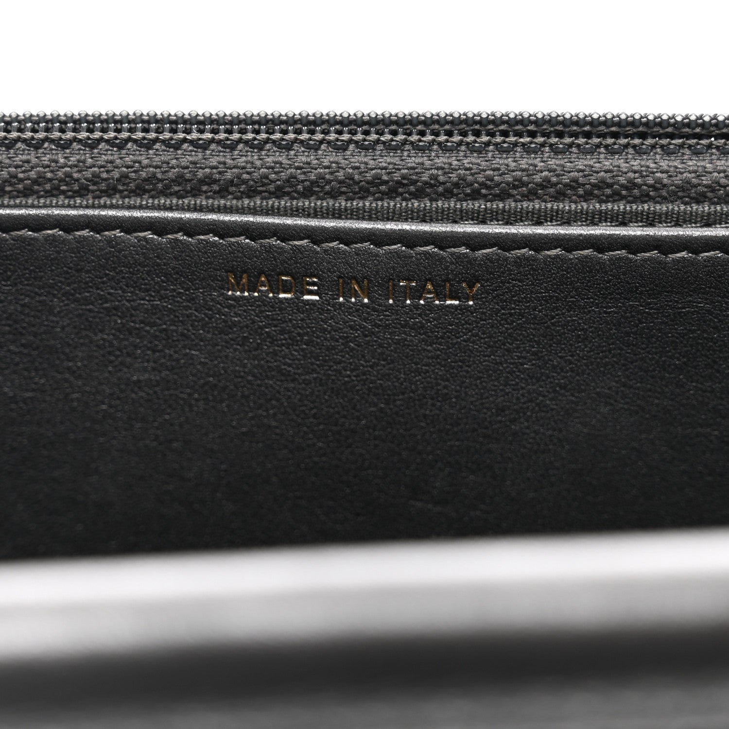 Chanel Iridescent Calfskin Velvet Stripe Wallet On Chain WOC Charcoal 8 of 12