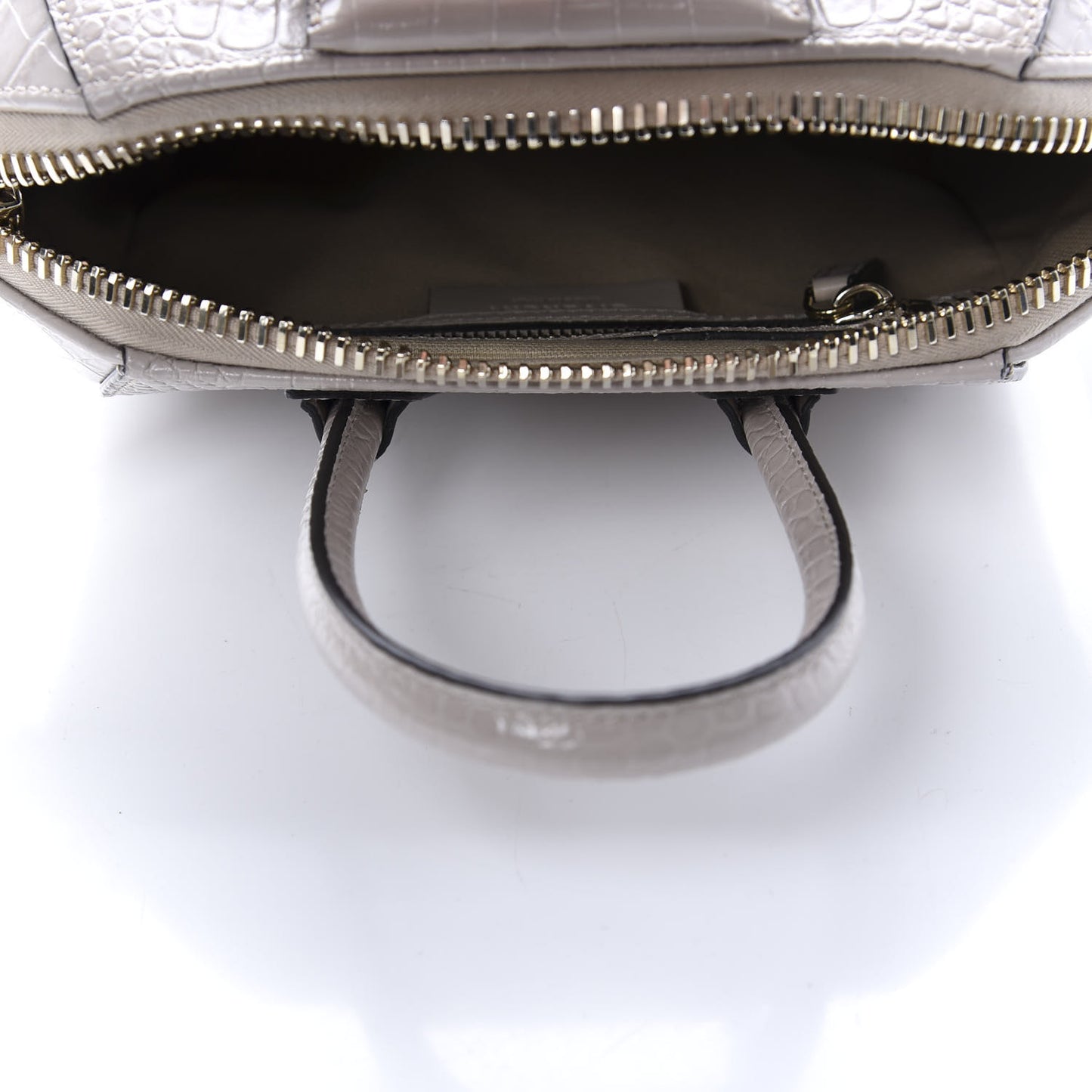 Calfskin Crocodile Embossed Mini Antigona Dune