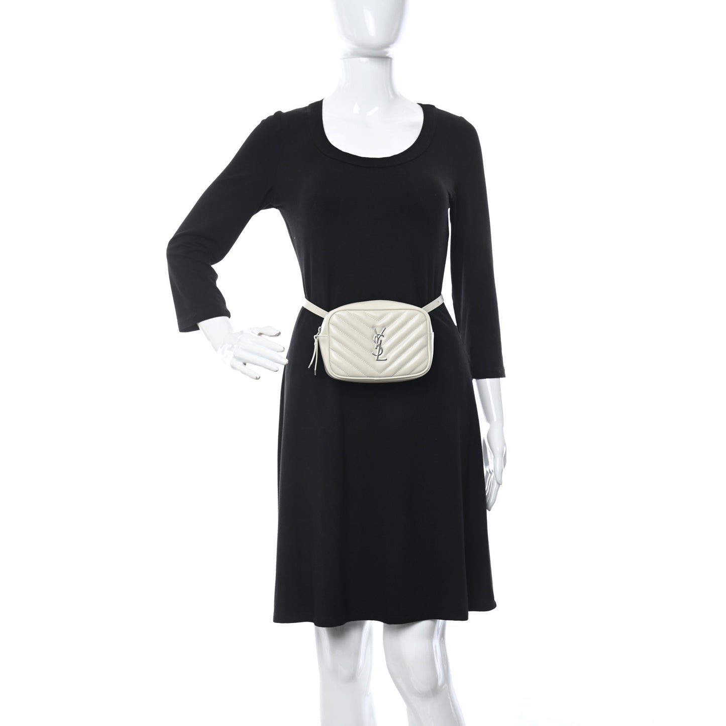 Calfskin Matelasse Monogram Lou Belt Bag Crema Soft