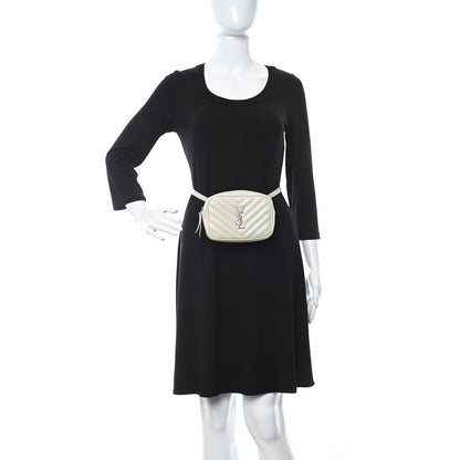 Saint Laurent Calfskin Matelasse Monogram Lou Belt Bag Crema Soft 2 of 10