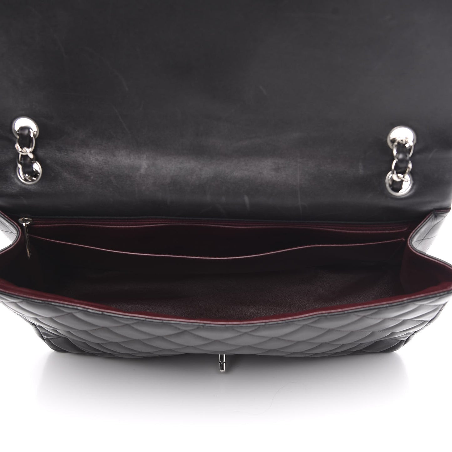 Lambskin Quilted Maxi Single Flap Black