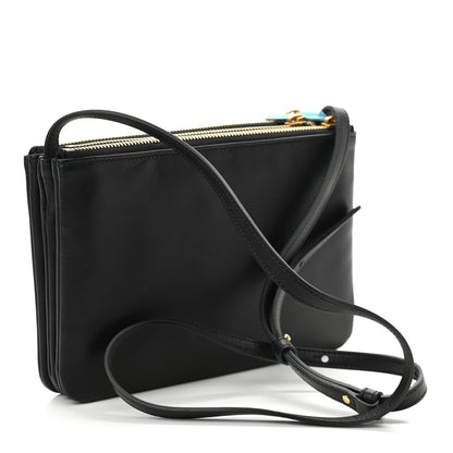 Celine Lambskin Small Trio Crossbody Bag Black 2 of 11