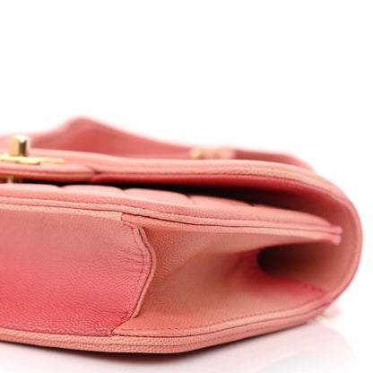 Chanel Caviar Quilted Small Sunset On The Sea Flap Coral 9 of 9
