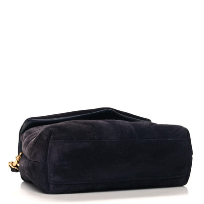 Saint Laurent Suede Toy Loulou Shoulder Bag Deep Marine 2 of 13