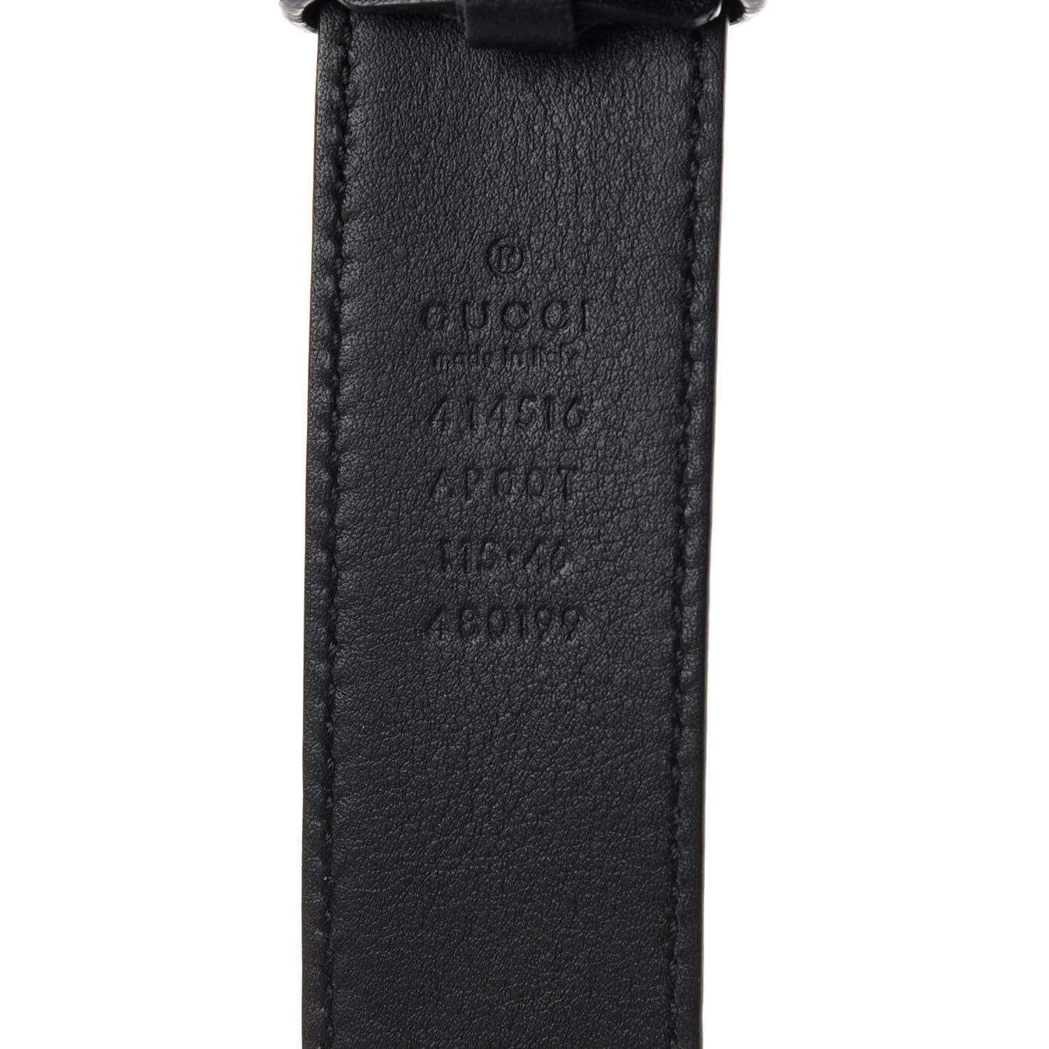 Gucci Moon Calfskin Double G 30mm Belt 115 46 Black 6 of 8