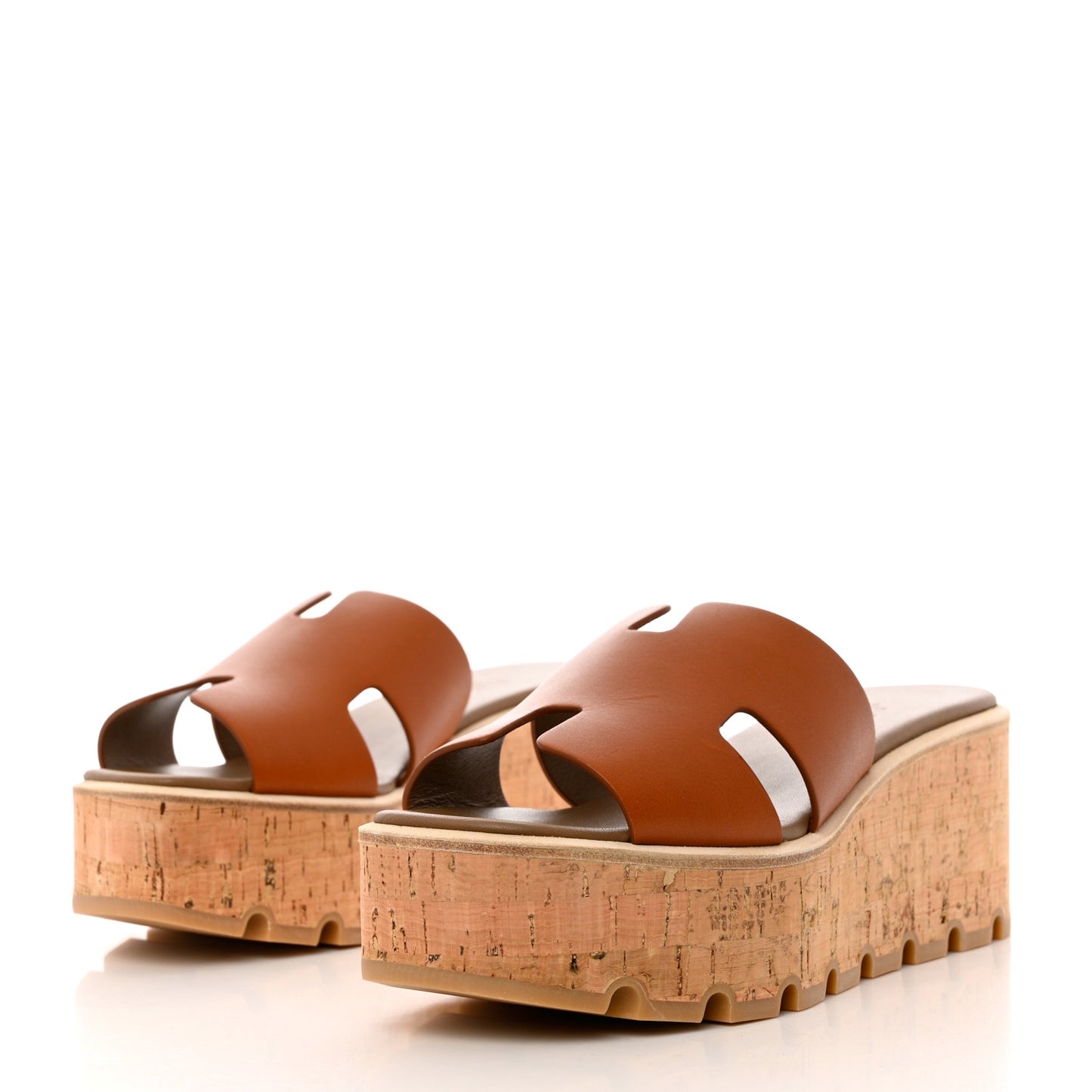 Calfskin Cork Eze 30 Sandals 38 Marron Glaise