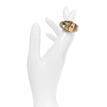 Louis Vuitton Resin Swarovski Crystal Inclusion Ring M Beige 2 of 4