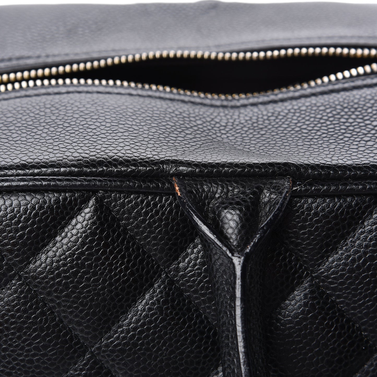Caviar Quilted Large Bowler Black