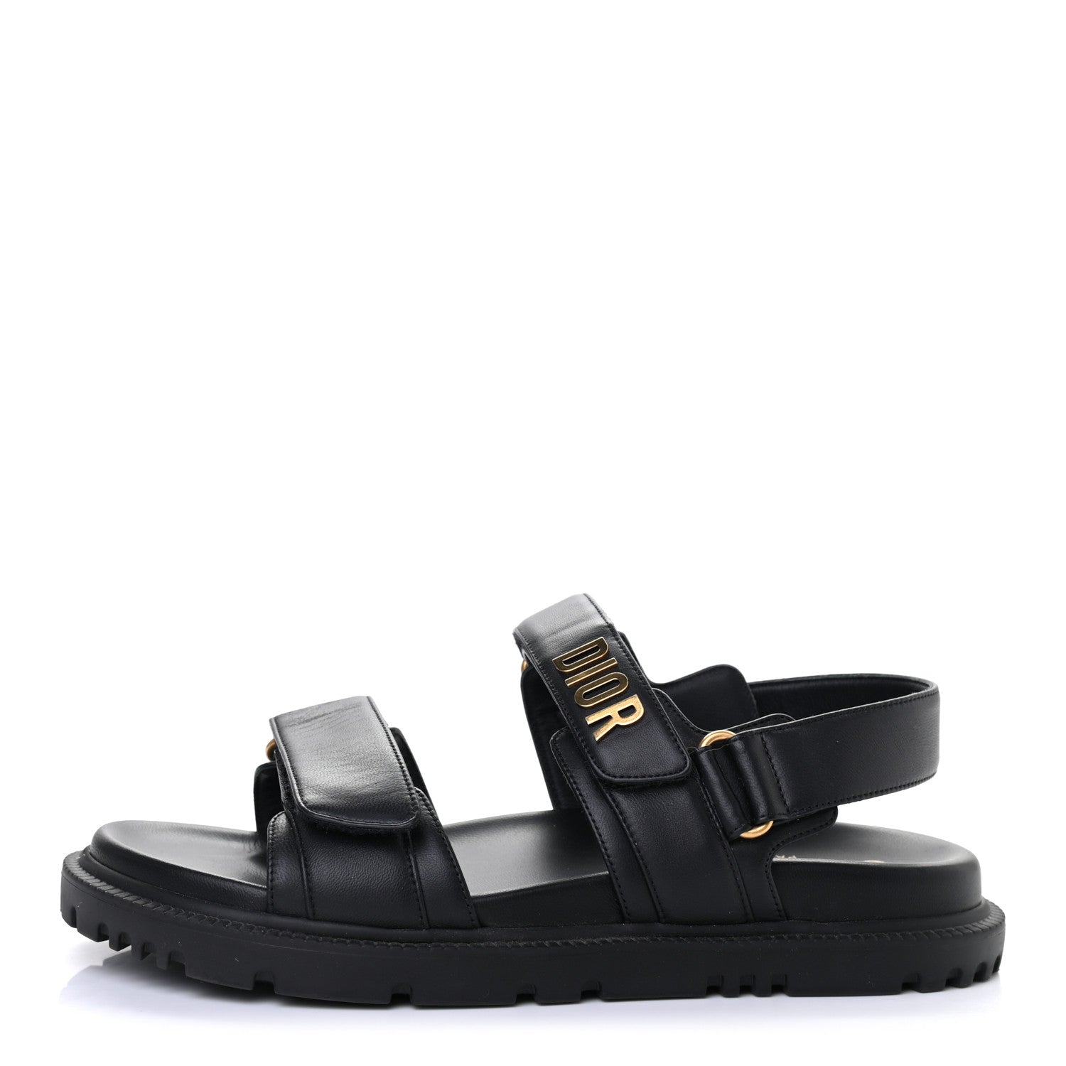 Christian Dior Lambskin Dioract 10mm Sandals 38 Black 1 of 9