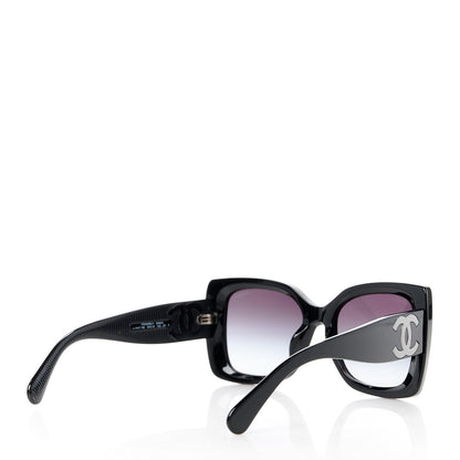 Chanel Square Polarized CC Sunglasses 5494-A Black 4 of 7