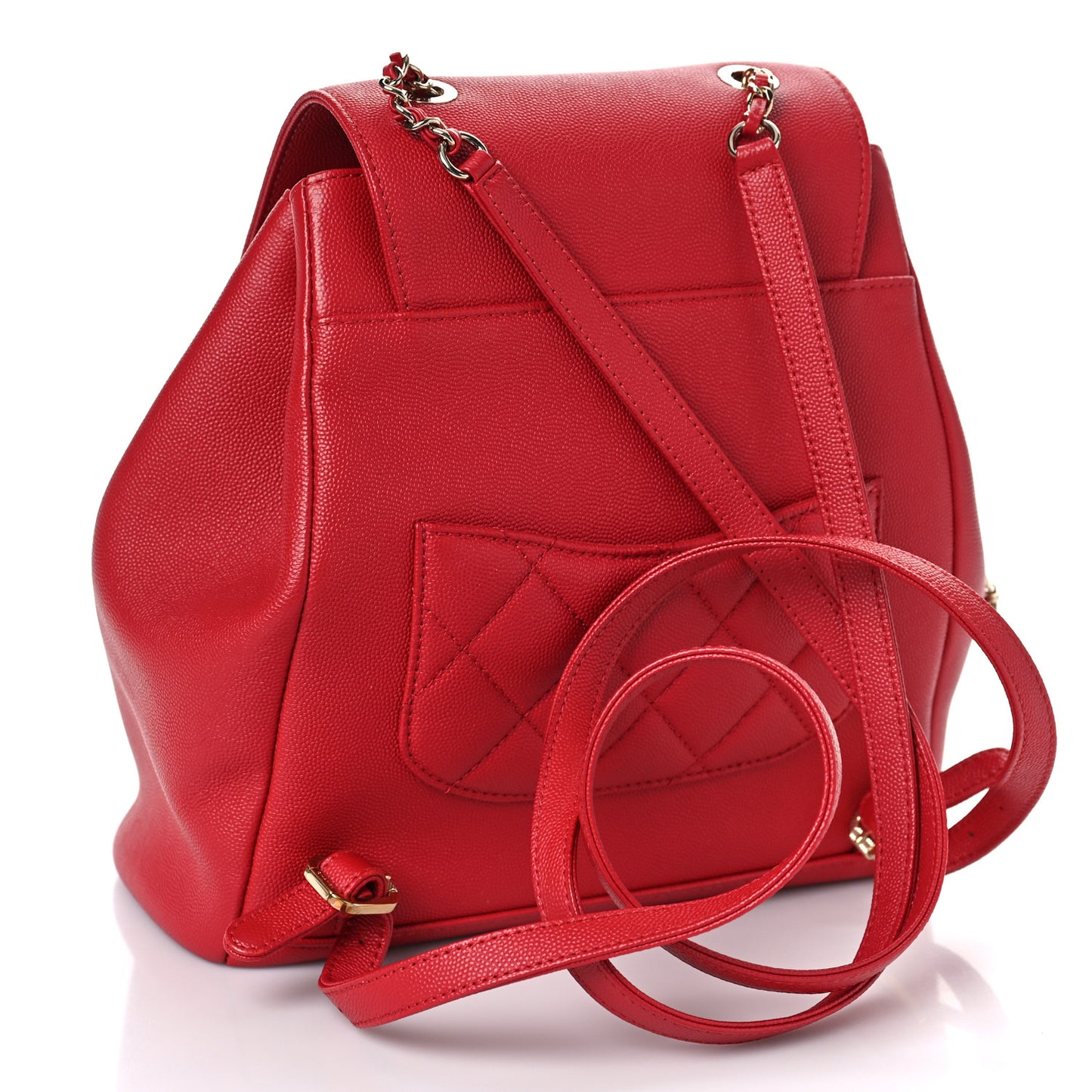 Caviar Quilted Business Affinity Backpack Red