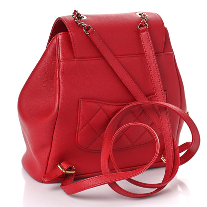 Chanel Caviar Quilted Business Affinity Backpack Red 4 of 10