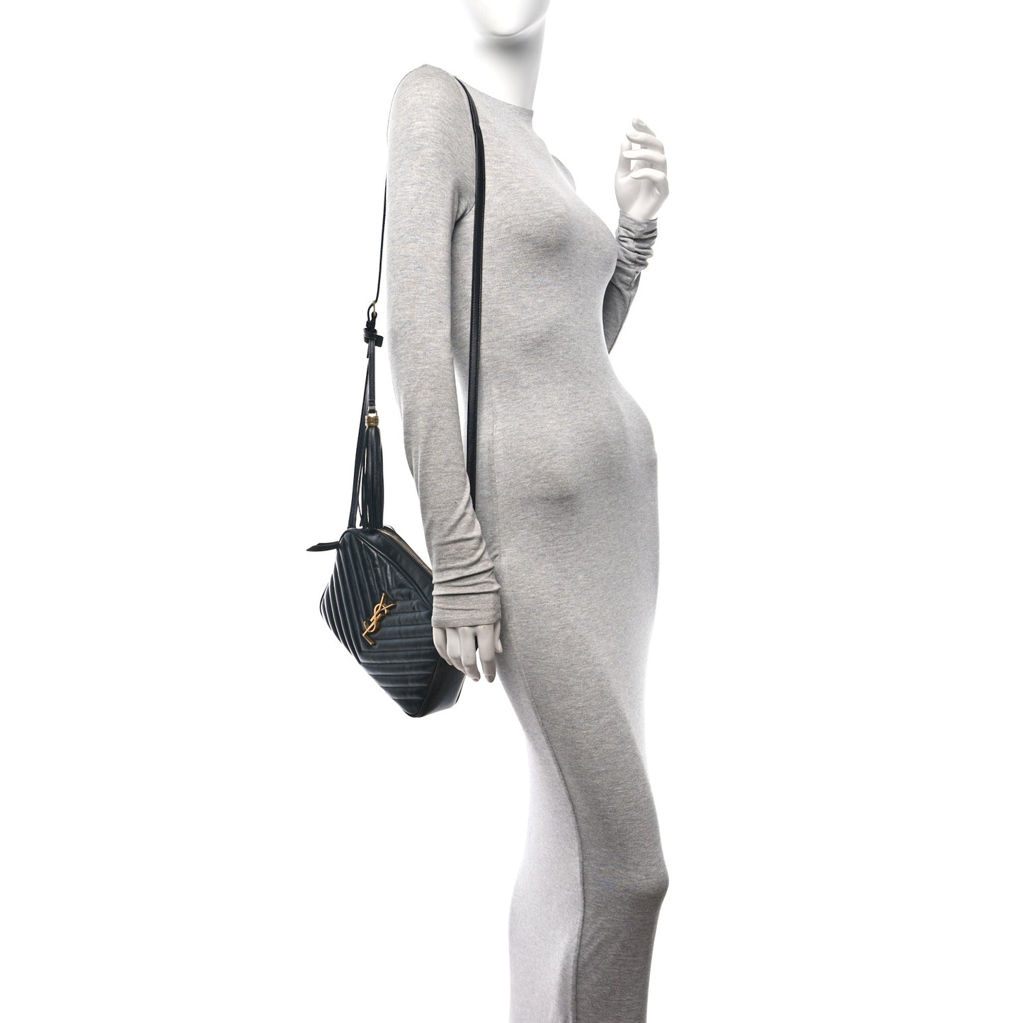 Calfskin Matelasse Monogram Lou Camera Bag Black