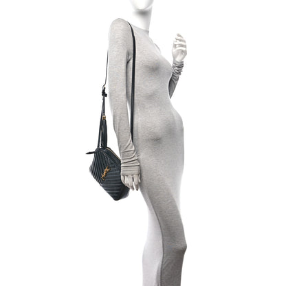 Saint Laurent Calfskin Matelasse Monogram Lou Camera Bag Black 3 of 13