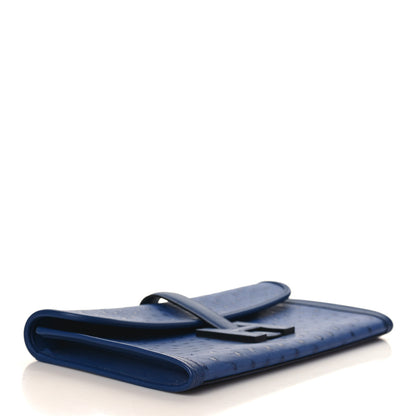 Hermes Ostrich Swift Jige Elan 29 Clutch Bleu Saphir 4 of 8