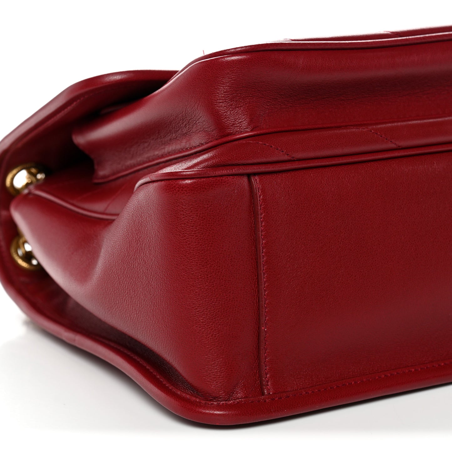Lambskin Matelasse Monogram Medium Niki Chain Satchel Opyum Red