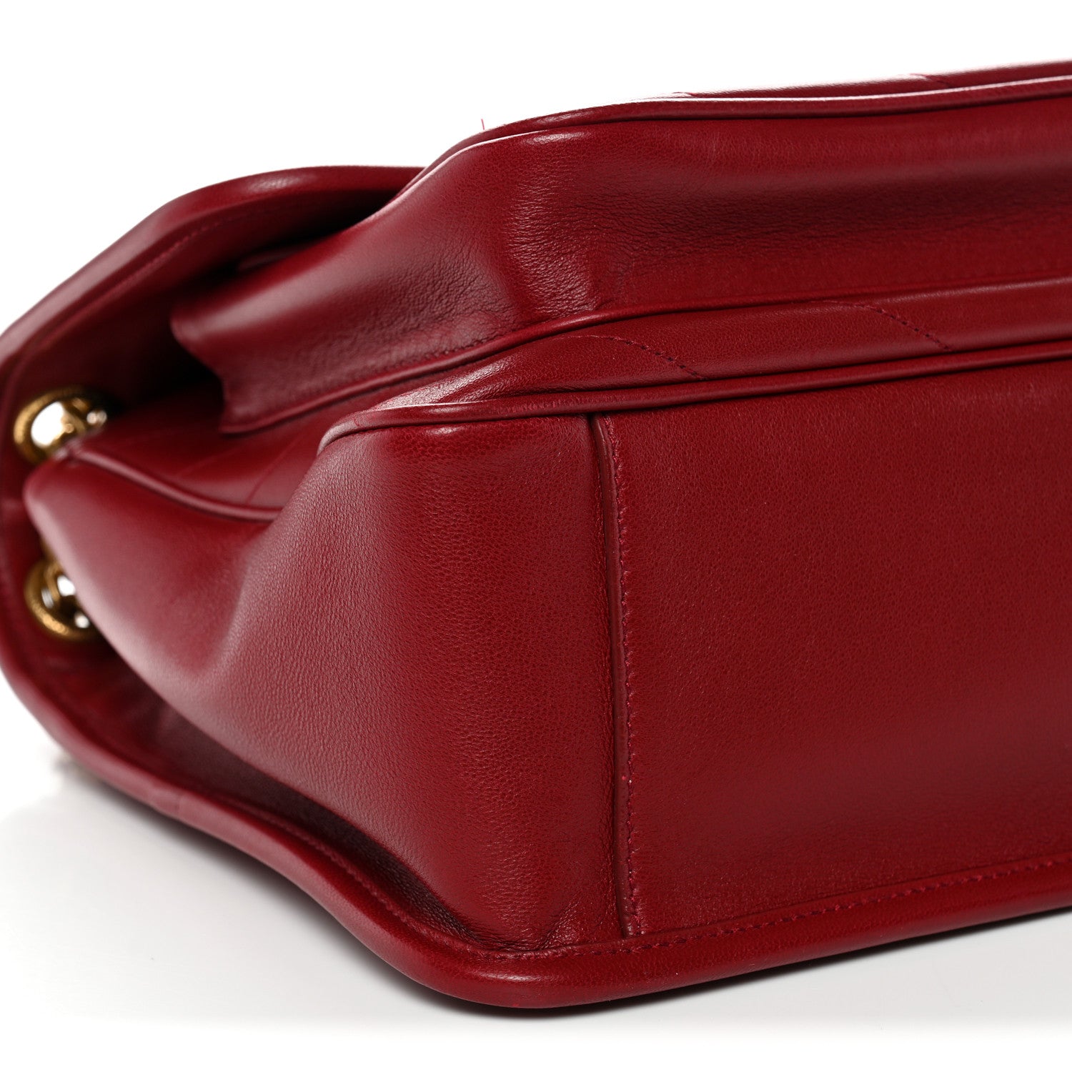 Saint Laurent Lambskin Matelasse Monogram Medium Niki Chain Satchel Opyum Red 9 of 11