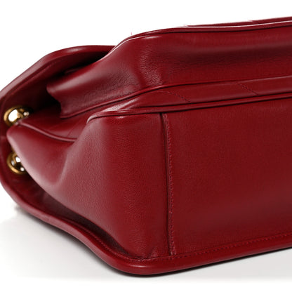 Saint Laurent Lambskin Matelasse Monogram Medium Niki Chain Satchel Opyum Red 9 of 11