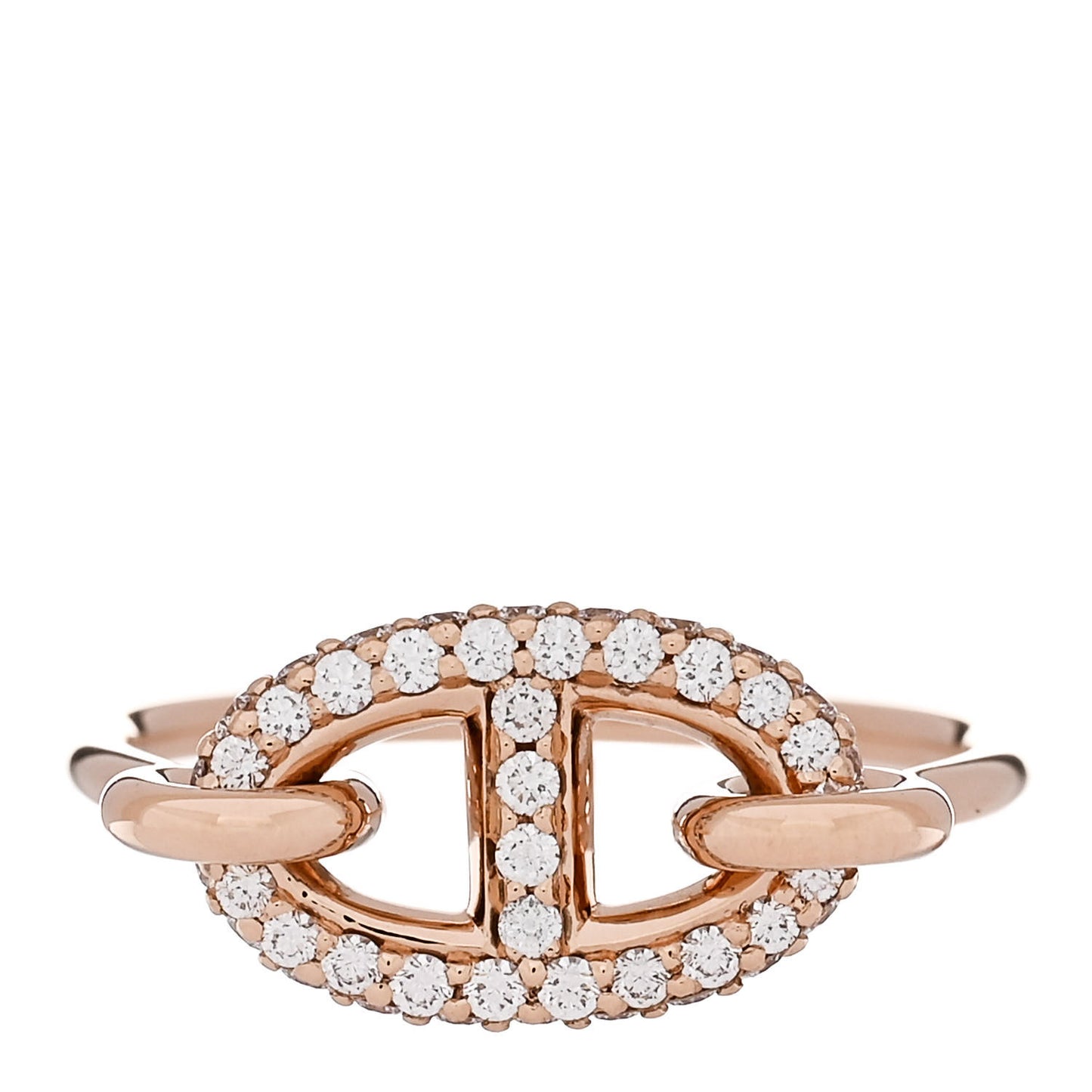 18K Rose Gold Diamond Farandole Ring 55 7.25