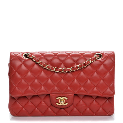 Chanel Lambskin Quilted Medium Double Flap Red 1 of 8