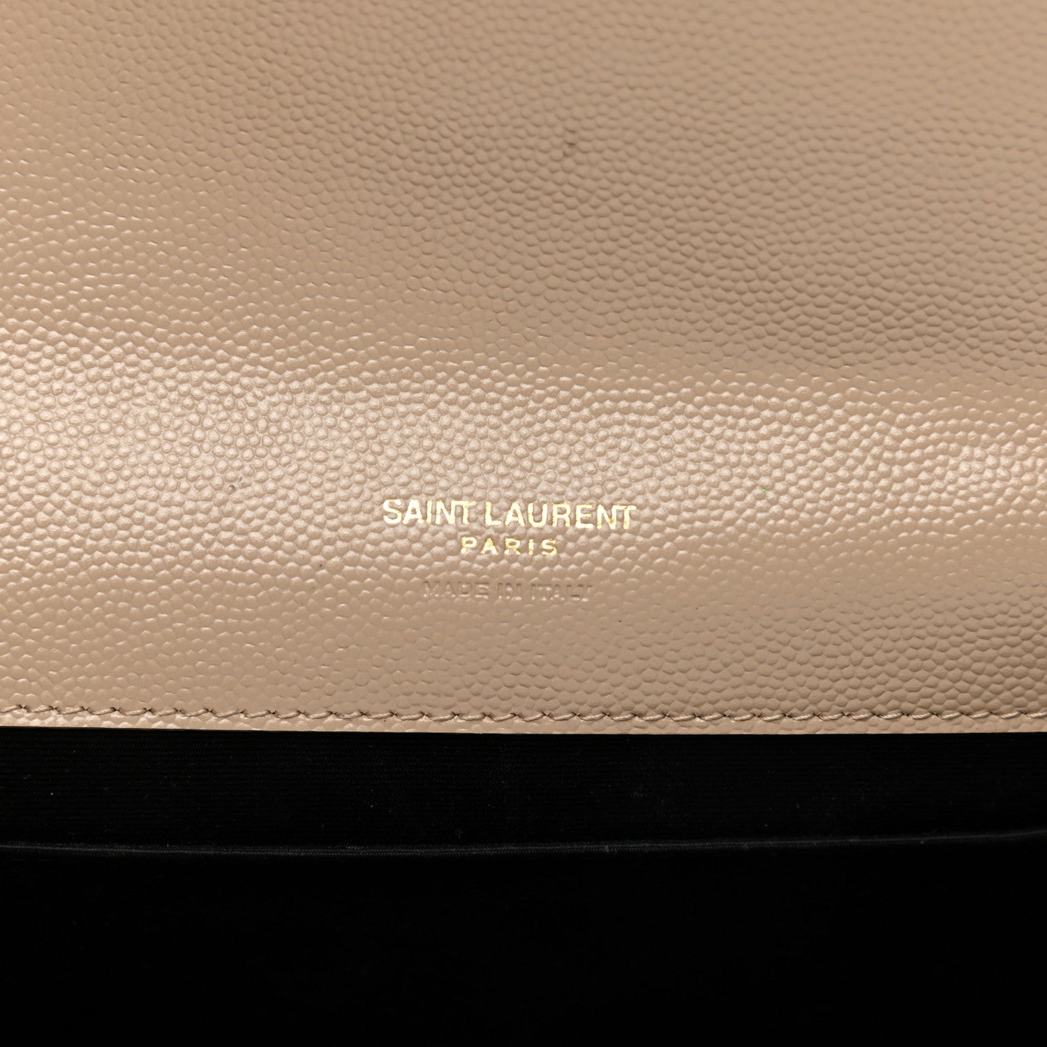 Saint Laurent Grain De Poudre Textured Mixed Matelasse Triquilt Monogram Clutch Dark Beige 5 of 7