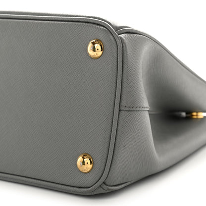 Prada Saffiano Lux Small Galleria Double Zip Tote Ardesia 9 of 10