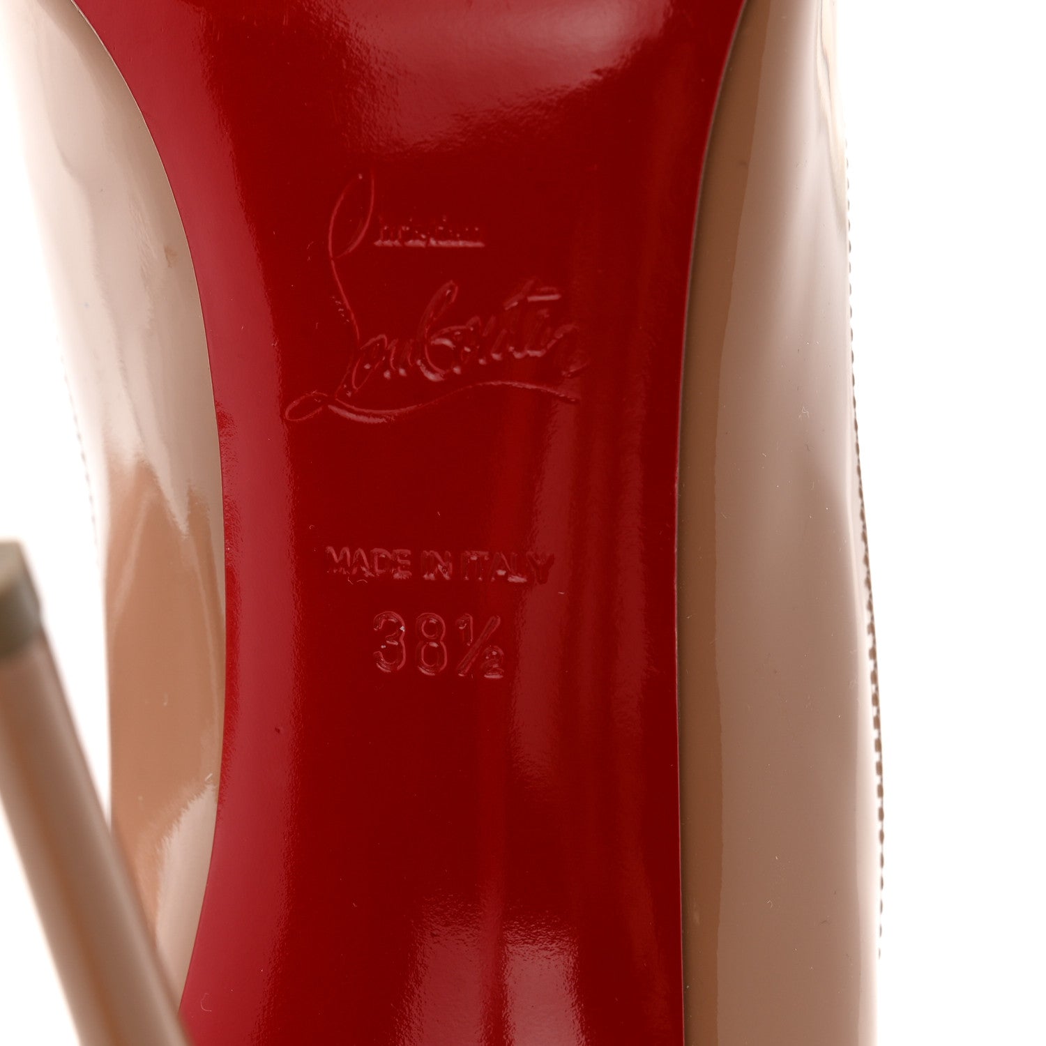 Christian Louboutin Patent So Kate 100 Pumps 38.5 Nude 7 of 8