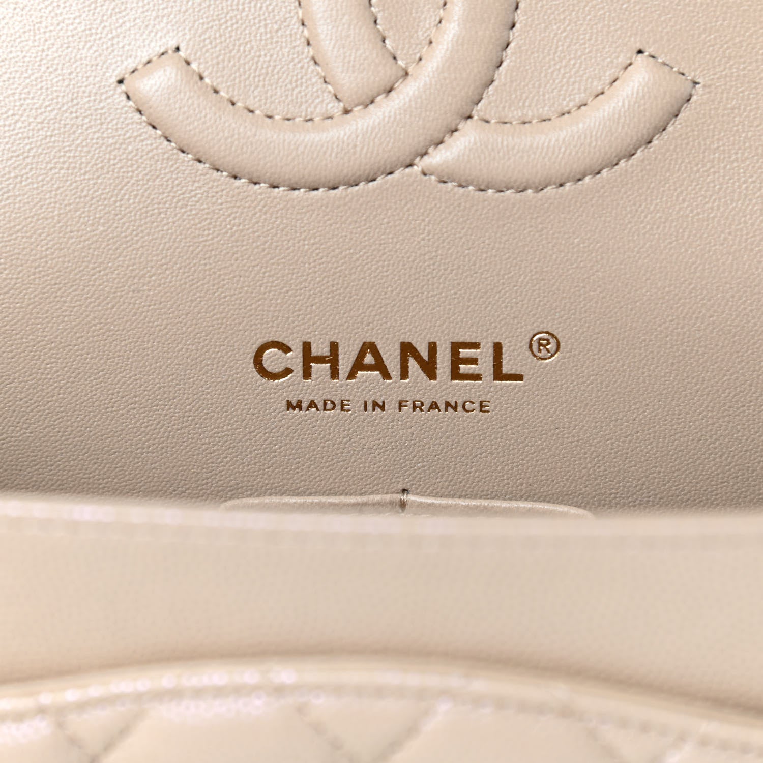 Chanel Iridescent Caviar Quilted Medium Double Flap Dark Beige 6 of 11