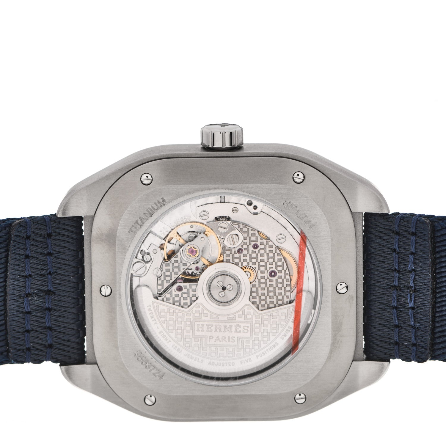 Hermes Titanium Nylon 39mm H08 Automatic Watch Bleu Abysse 4 of 5