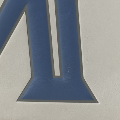 MCM Calfskin Contrast Logo Large Zip Pouch Stone Wash 11 of 12