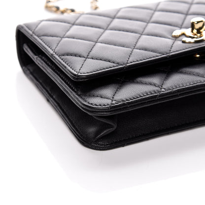 Chanel Lambskin Quilted Trendy CC Wallet On Chain WOC Black 5 of 12