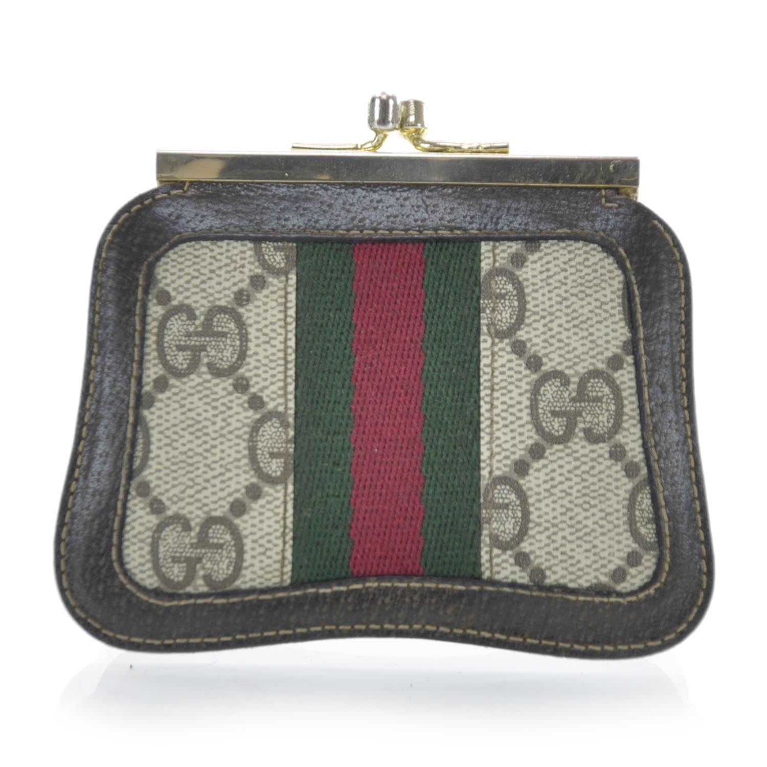Gucci Monogram Web Coin Purse 1 of 5
