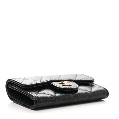 Chanel Caviar Quilted Flap Card Holder Wallet Black 5 of 10