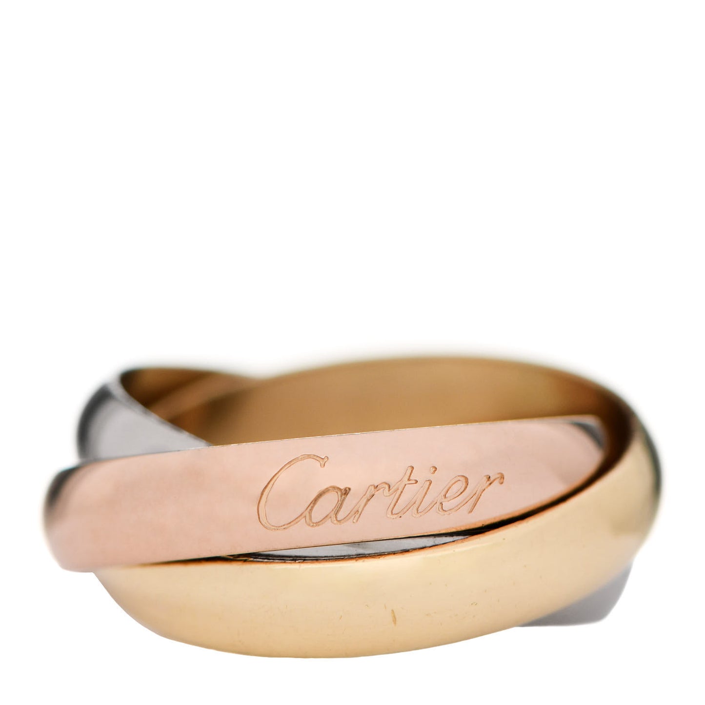 18K Pink Yellow White Gold Classic Trinity Ring 49 4.75