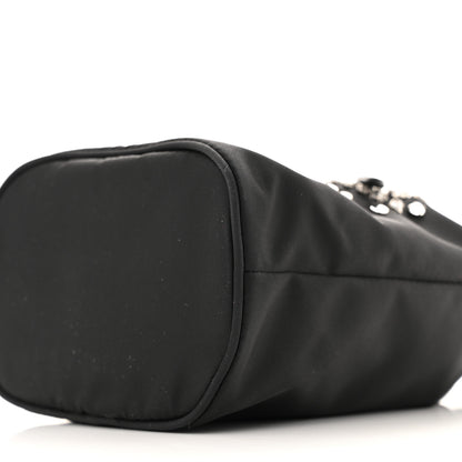 Prada Tessuto Saffiano Ricamo Sequin Crystal Embellished Mini Re-Edition 1978 Bucket Bag Black 10 of 12