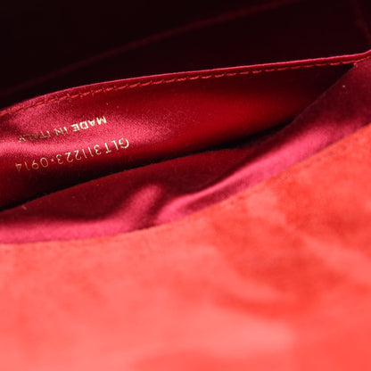Saint Laurent Patent Monogram Large Belle De Jour Clutch Red 7 of 7