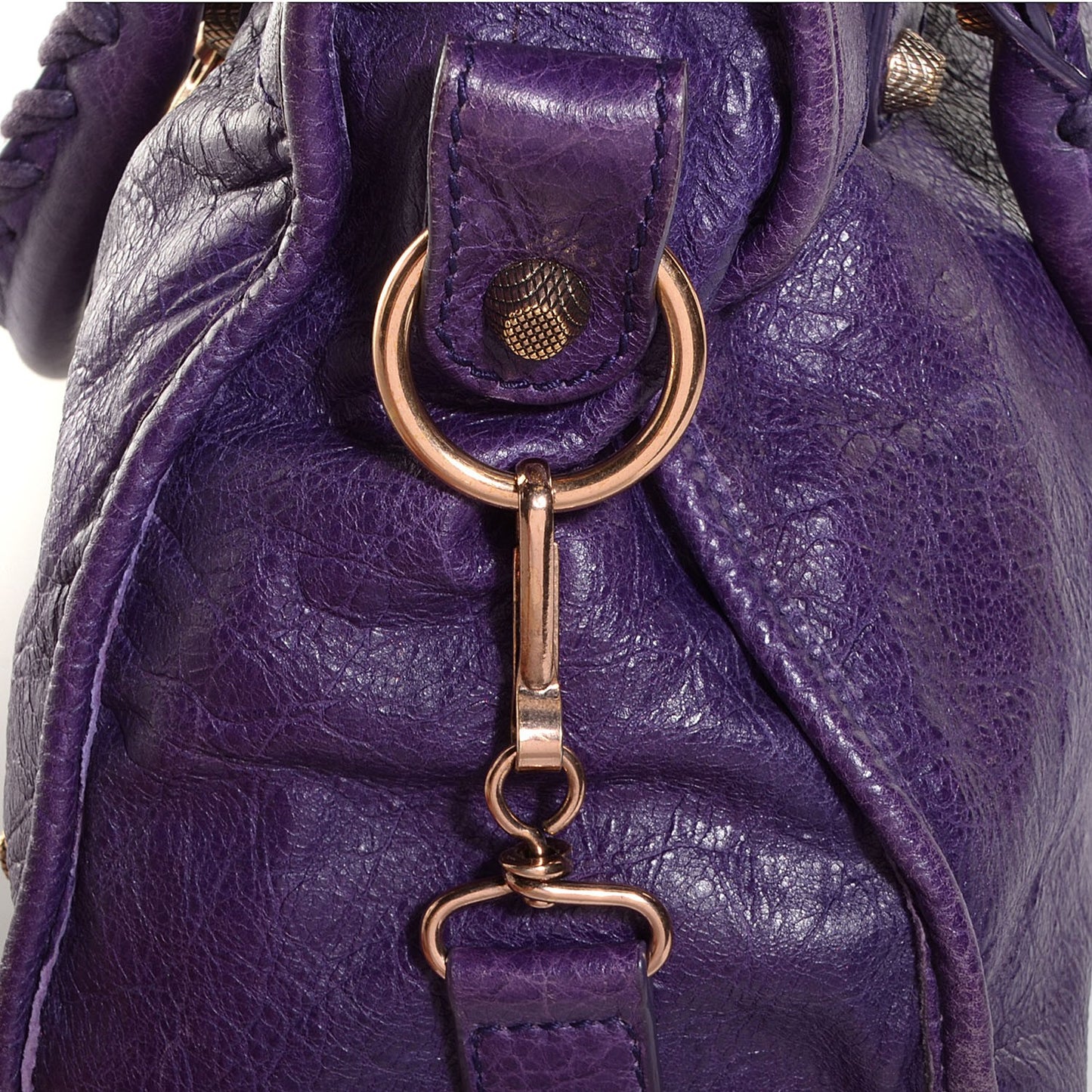 Agneau Giant 12 Rose Gold Hardware City Dark Violet