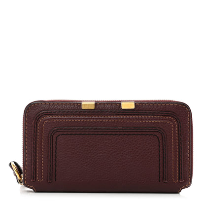 Chloe Grained Calfskin Marcie Long Zip Around Wallet Dark Velvet 1 of 8