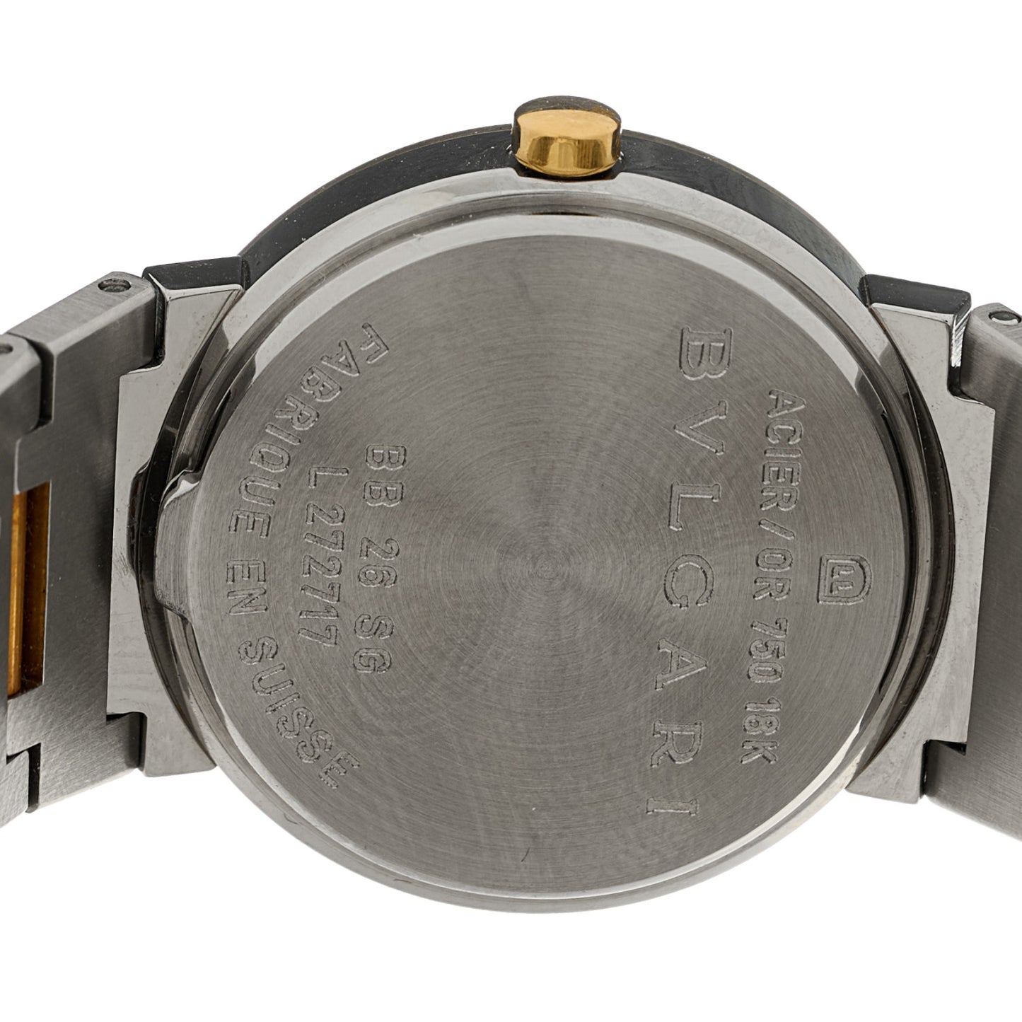 Stainless Steel 18K Yellow Gold 26mm Quartz Watch Black