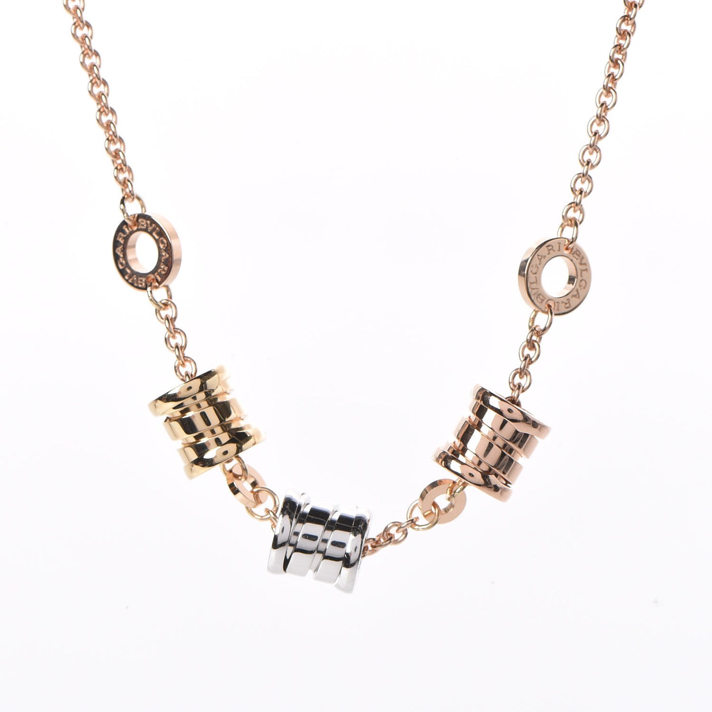 18K Yellow Rose White Gold B.Zero1 Necklace