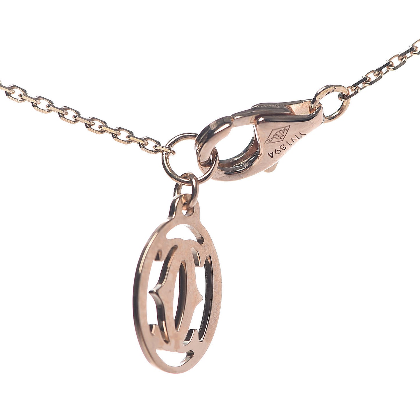 18K Pink Gold Diamond Heart Paved Pendant Necklace
