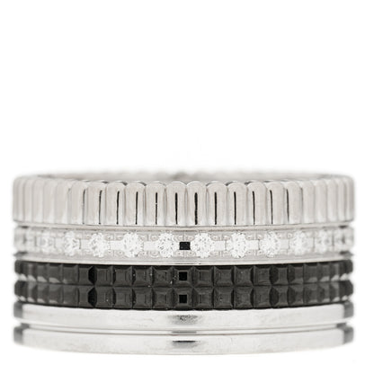 Boucheron 18K White Gold Diamond PVD Large Quatre Classique Ring 63 10.5 1 of 8
