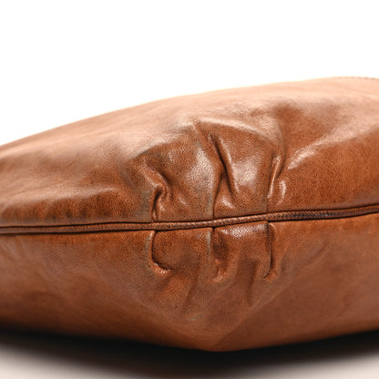 Fendi Sheepskin Zipper Hobo Brown 9 of 12