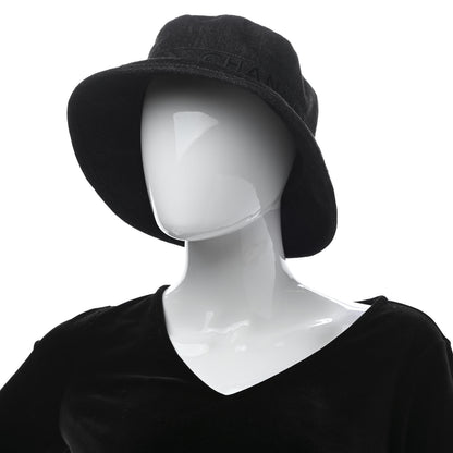 Chanel Denim Logo Bucket Hat L Black 2 of 11