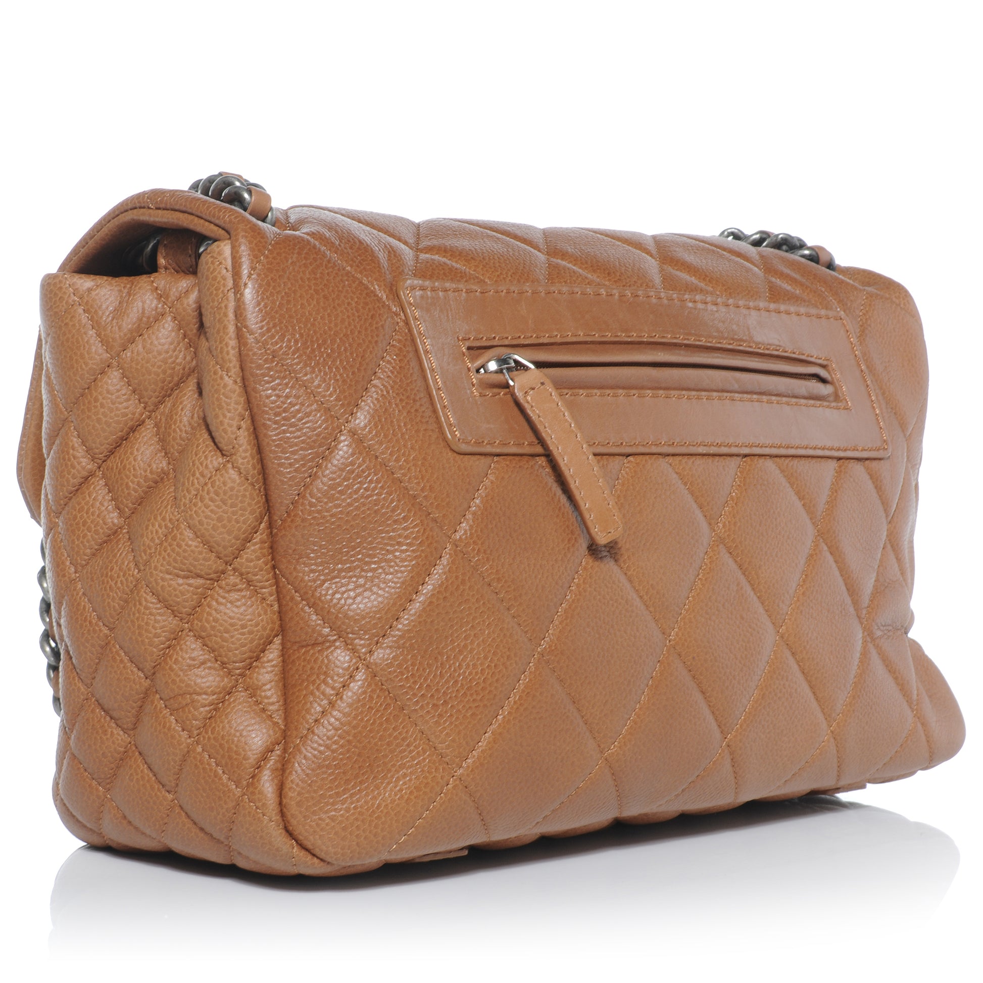 Chanel Caviar Quilted Coco Casual Flap Light Brown 3 of 10
