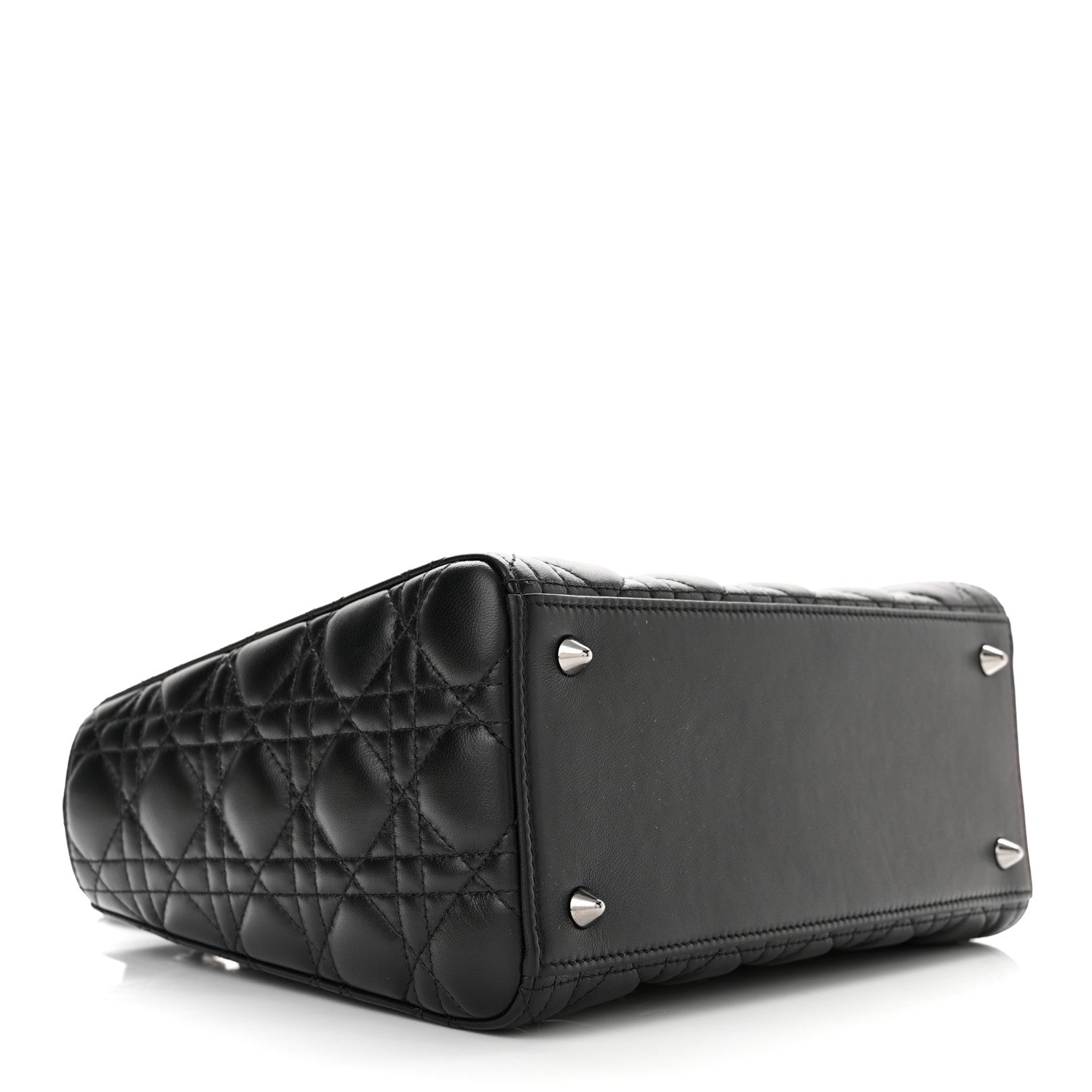 Christian Dior Lambskin Cannage Medium Lady Dior Black 4 of 11