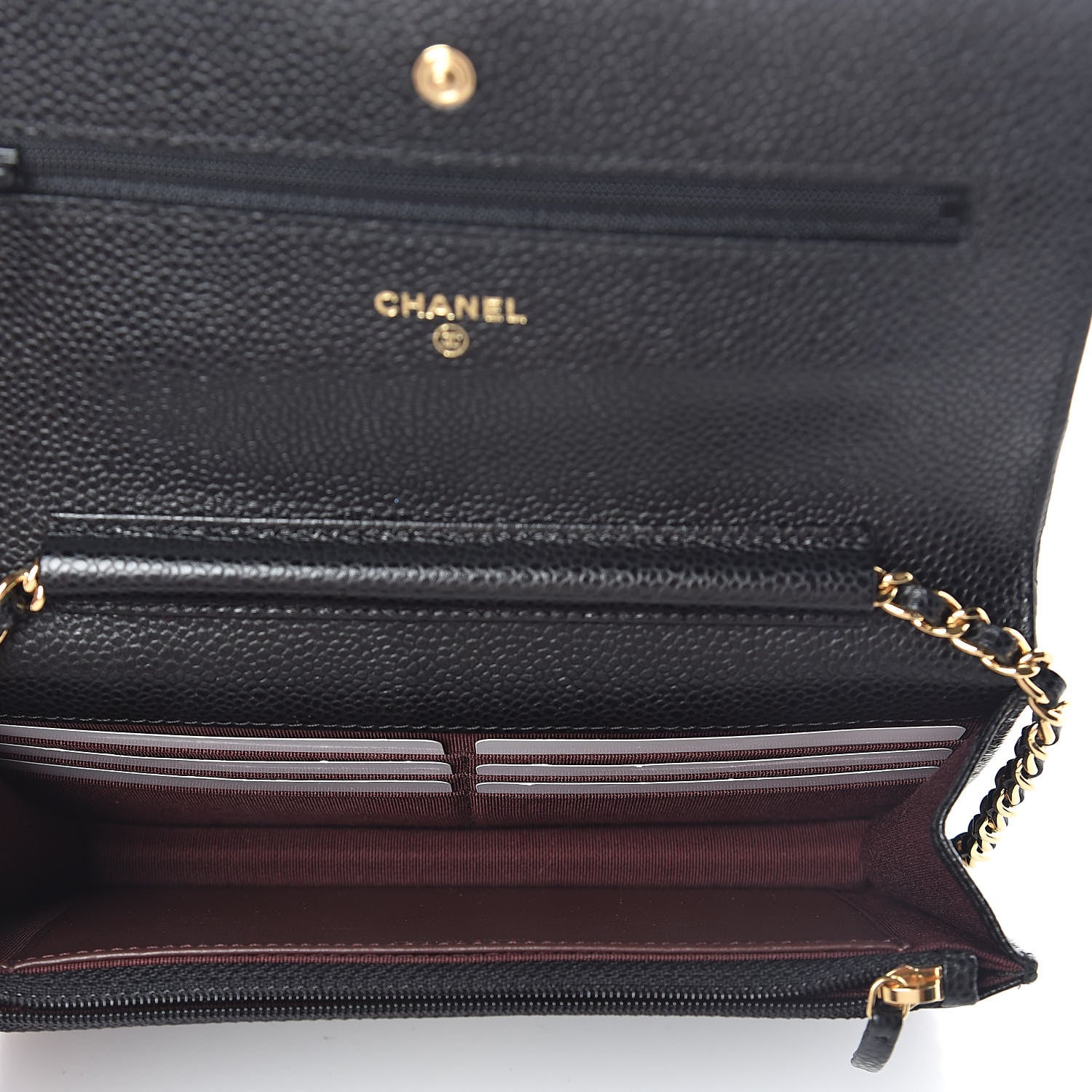 Chanel Caviar Quilted Wallet On Chain WOC Black 5 of 12