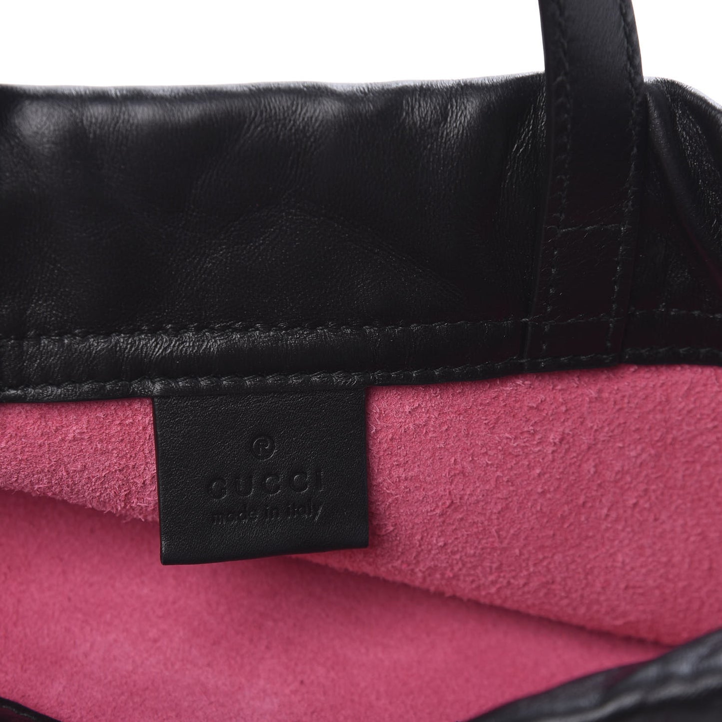 Grained Calfskin Logo Drawstring Backpack Box Pink Green Black